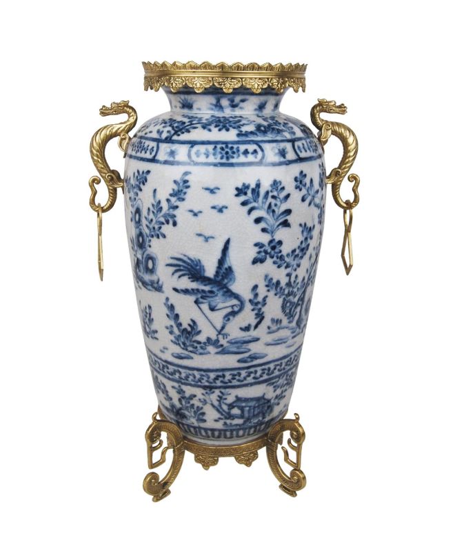 Βάζο Μπλε Κεραμικό 27x19.5x41cm