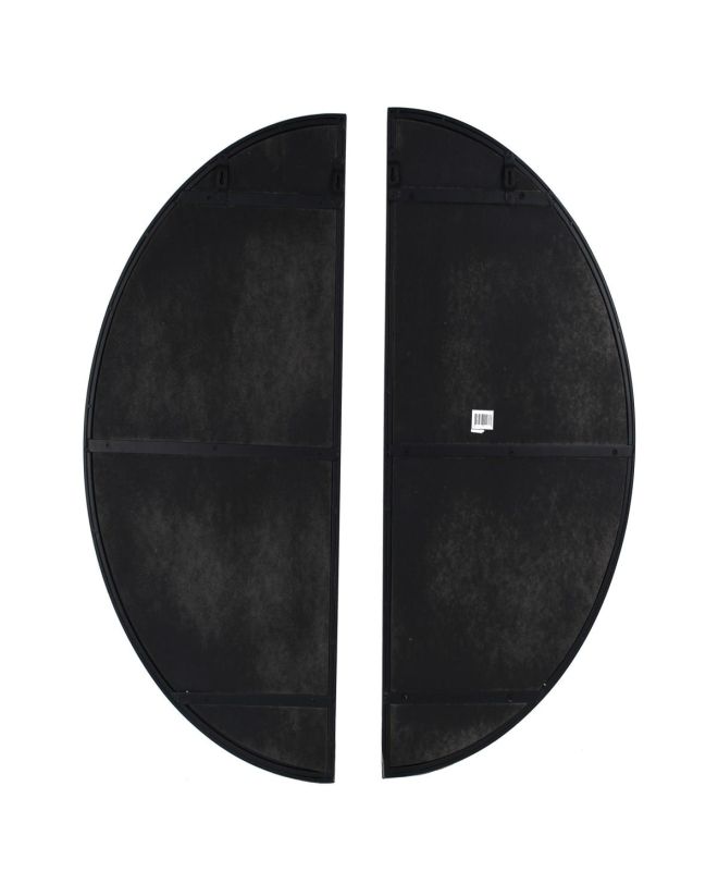 Καθρέπτης Μαύρο Μέταλλο 40x1.5x79cm Σετ 2Τμχ