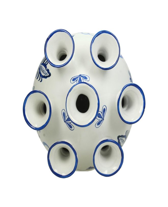 Βάζο Μπλε Κεραμικό 16.5x16.5x17.3cm