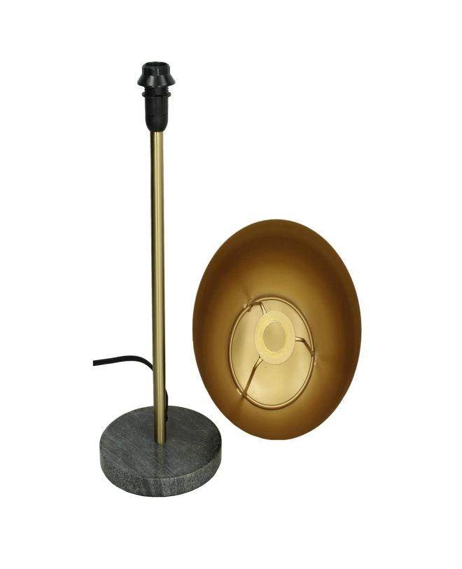 Επιτραπέζιο Φωτιστικό Χρυσό Μέταλλο 20x20x46cm