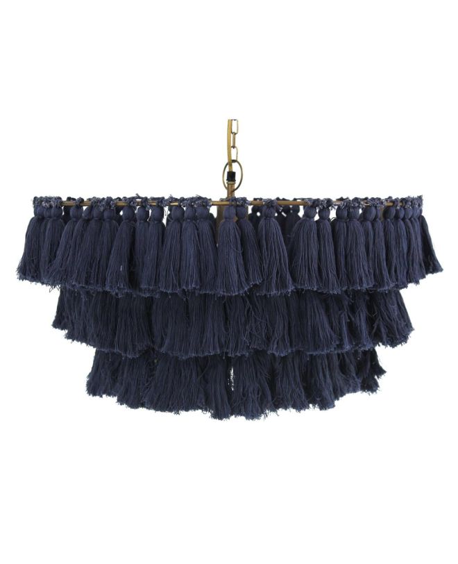 Φωτιστικό Κρεμαστό Γκρι Βαμβακερό 57x57x25cm