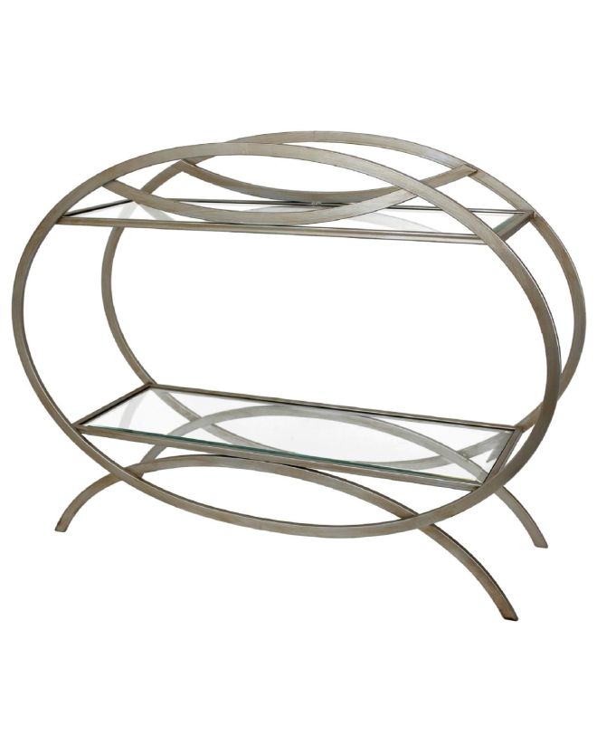 Τραπεζάκι Ασημί Μέταλλο 99x29.5x75.5cm