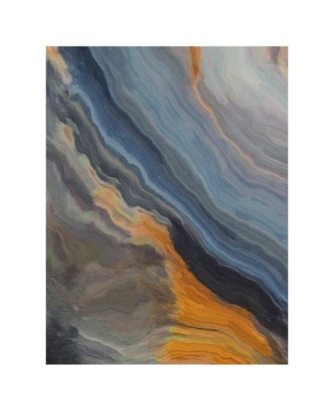 Διακοσμητικό Τοίχου Κρεμαστό Μπλε Βελούδο 140x2x170cm