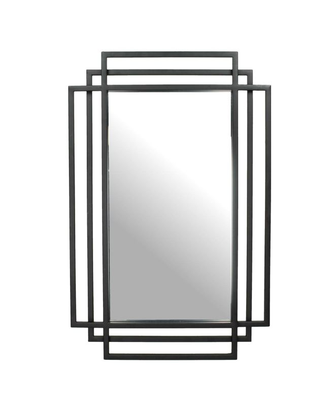 Καθρέπτης Μαύρο Μέταλλο 37x2x57cm