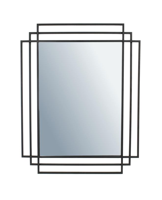 Καθρέπτης Μαύρο Μέταλλο 77x2.5x97cm