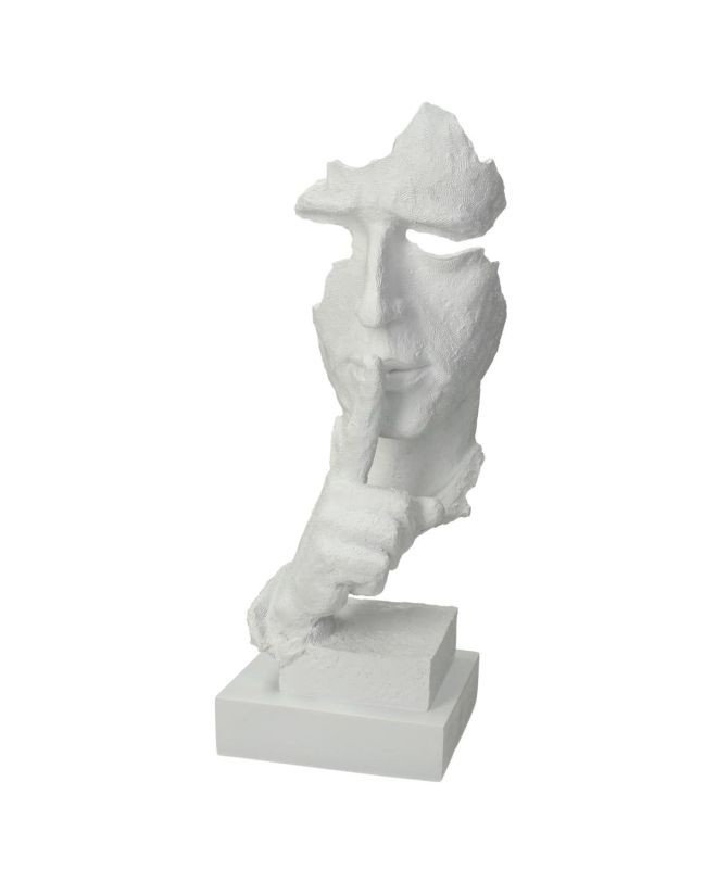 Διακοσμητικό Πρόσωπο Λευκό Polyresin 13.5x12x34cm