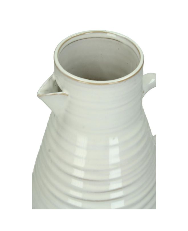 Βάζο ArteLibre Κανάτα Λευκό Πέτρα 20x17.5x20cm