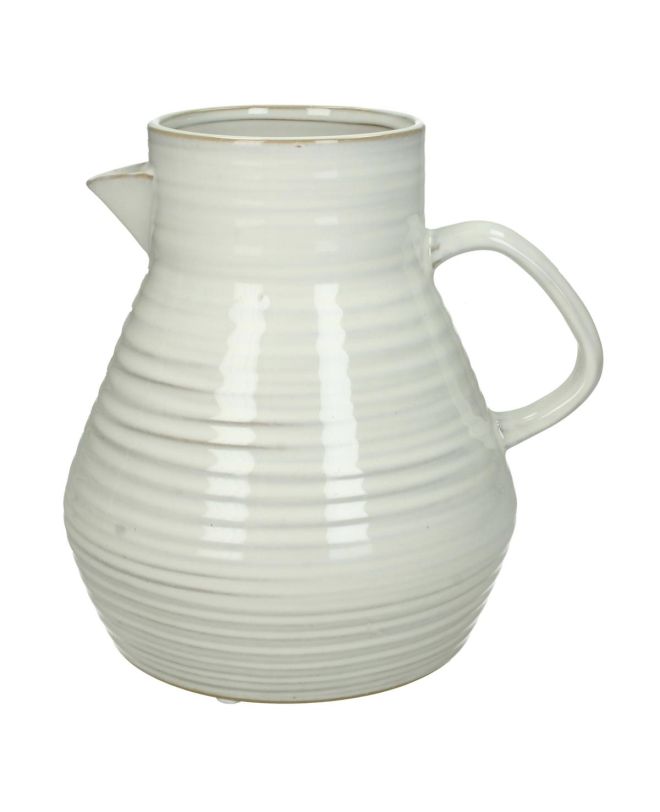 Βάζο ArteLibre Κανάτα Λευκό Πέτρα 20x17.5x20cm