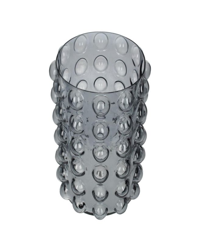 Κηροπήγιο Γκρι Γυαλί 21x21x26cm