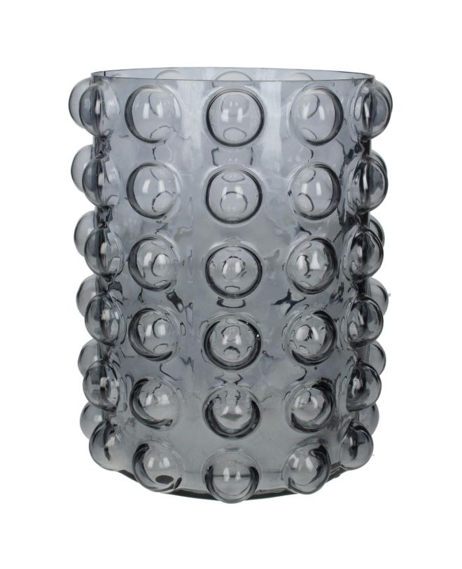 Κηροπήγιο Γκρι Γυαλί 21x21x26cm