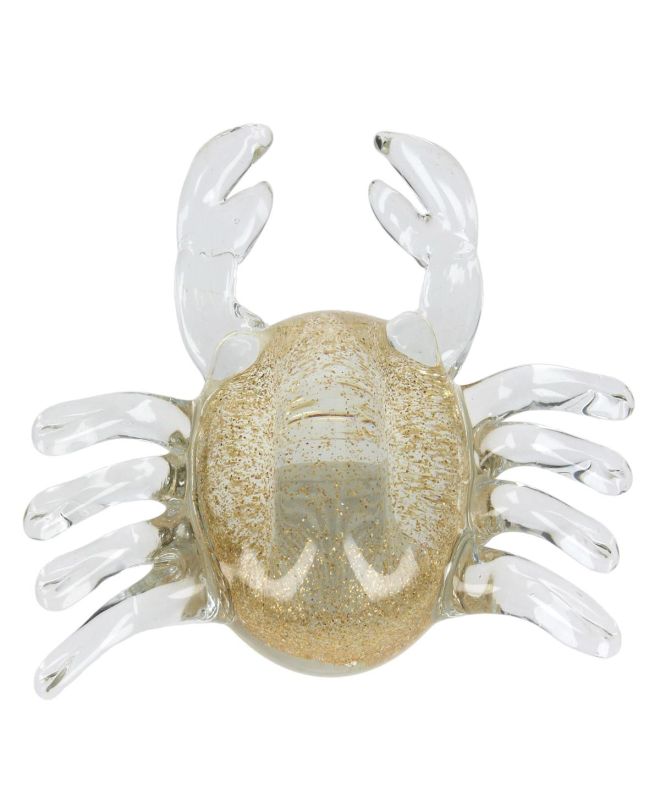 Διακοσμητικό Καβούρι Χρυσό Γυαλί 18x13.5x5cm