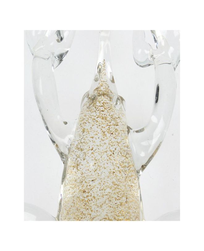 Διακοσμητικό Γαρίδα Χρυσό Γυαλί 21.5x11.5x4cm