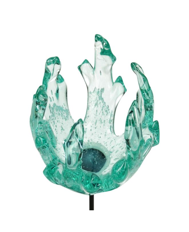 Διακοσμητικό Πράσινο Γυαλί 12.5x12.5x26cm