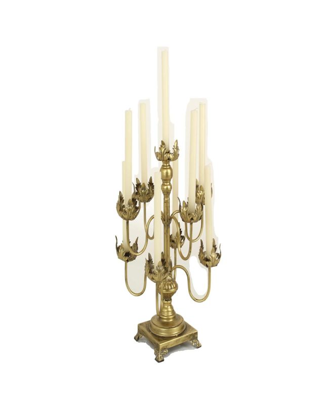 Κηροπήγιο Χρυσό Μέταλλο 40.5x40.5x58cm