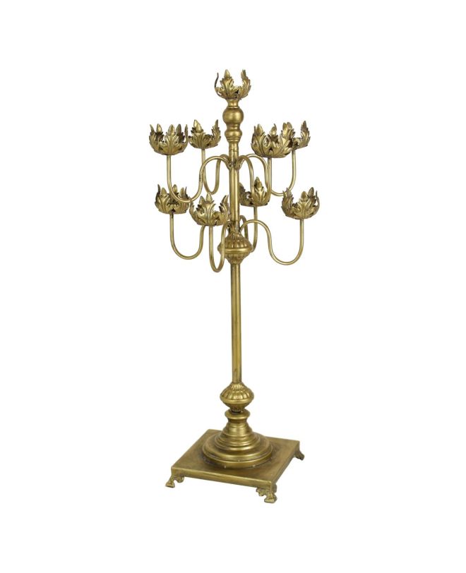 Κηροπήγιο Χρυσό Μέταλλο 42x42x93.5cm