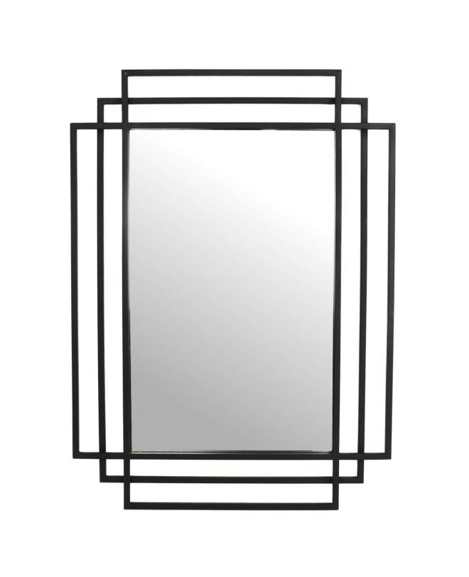 Καθρέπτης Μαύρο Μέταλλο 54x3x74cm