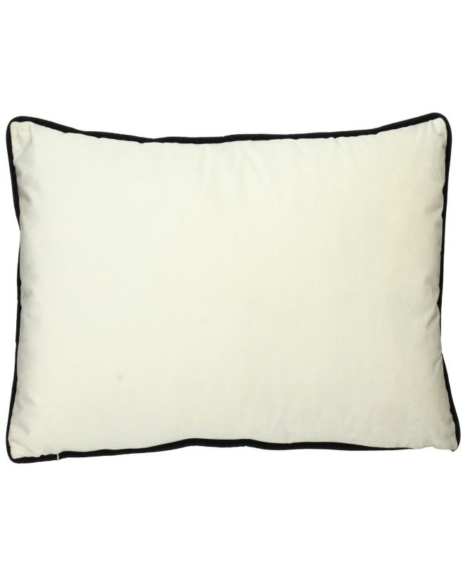 Μαξιλάρι Οίκισμα Λευκό Βελούδο 35x60cm