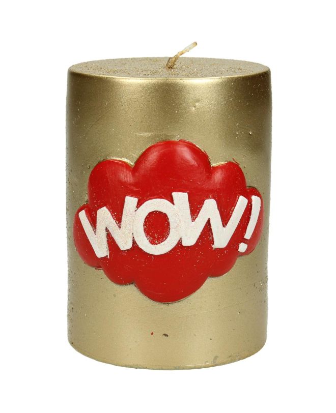 Κερί ArteLibre 'Wow!' Χρυσό 7.5x7.5x10cm