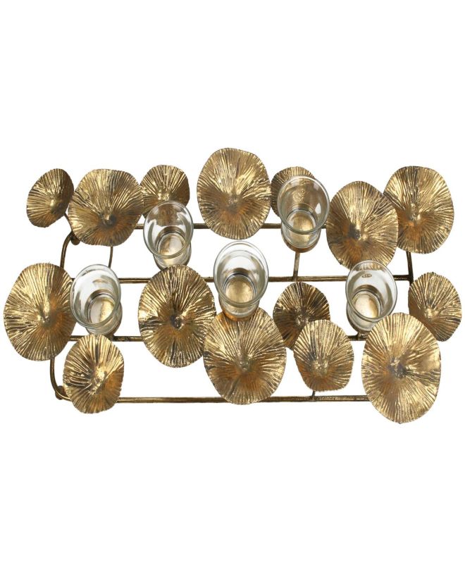 Κηροπήγιο Χρυσό Μέταλλο 56x28.5x16cm