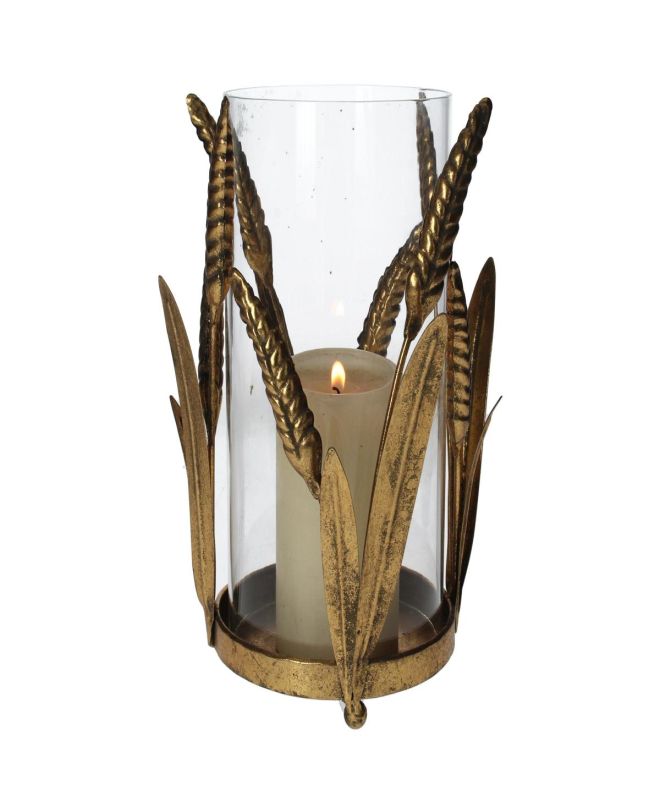 Κηροπήγιο Χρυσό Μέταλλο 23x23x24.5cm