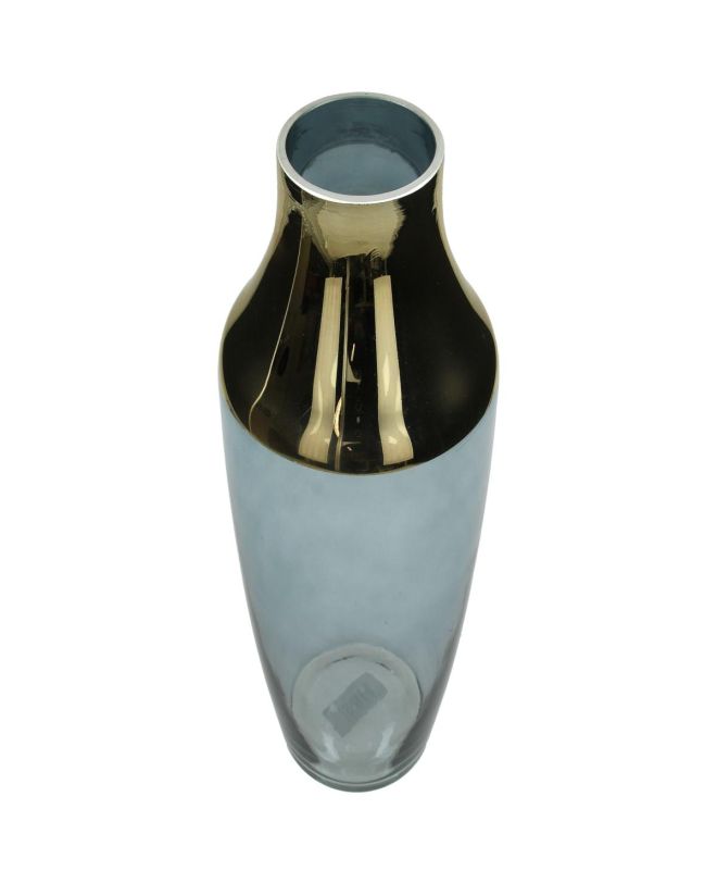 Βάζο Χρυσό Γυαλί 15x15x30cm