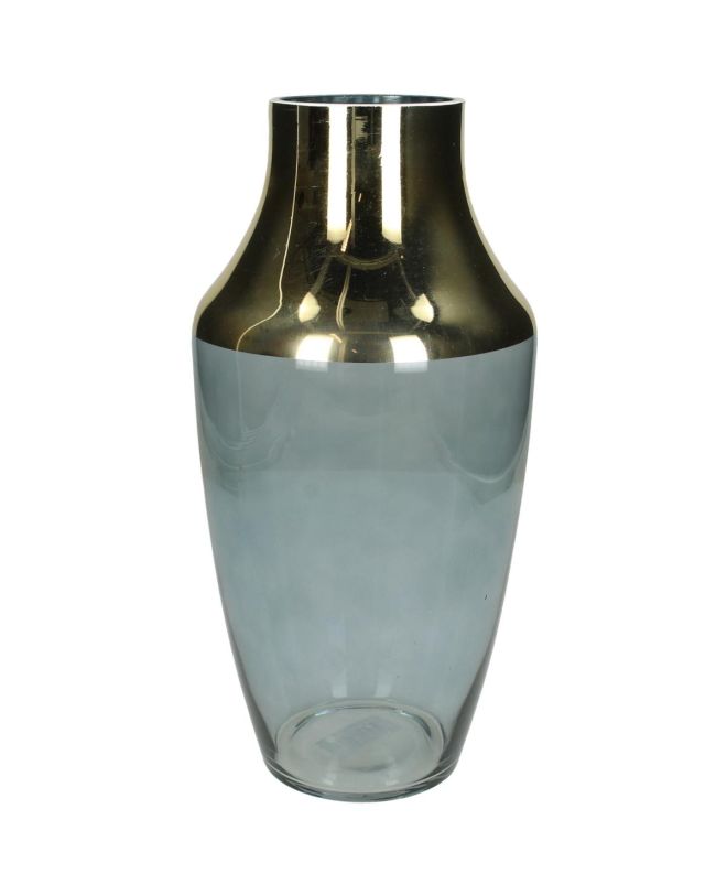 Βάζο Χρυσό Γυαλί 15x15x30cm