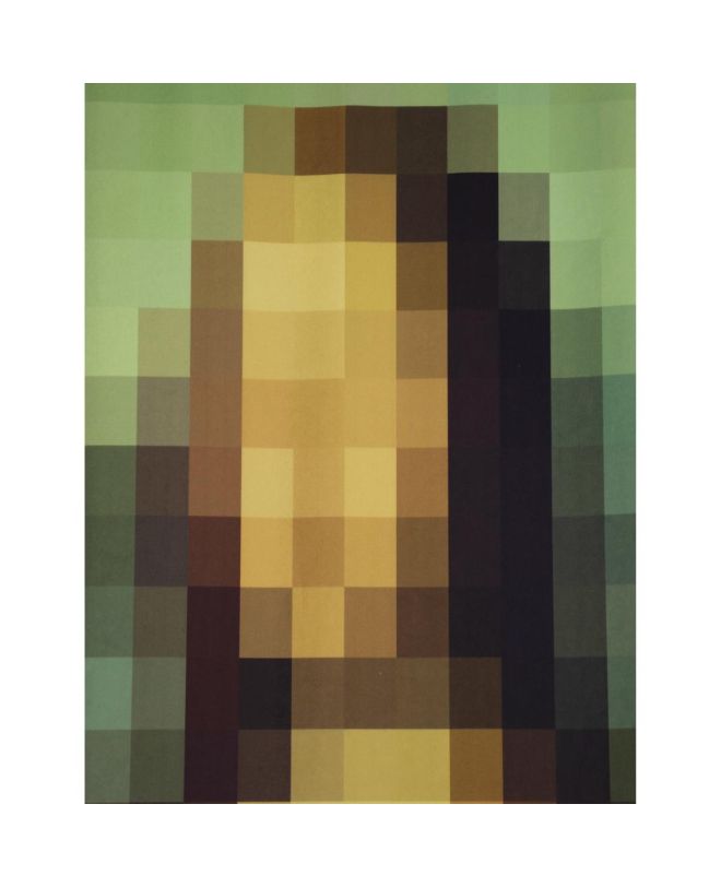 Διακοσμητικό Τοίχου Κρεμαστό Μόνα Λίζα Πράσινο Βελούδο 83x110cm