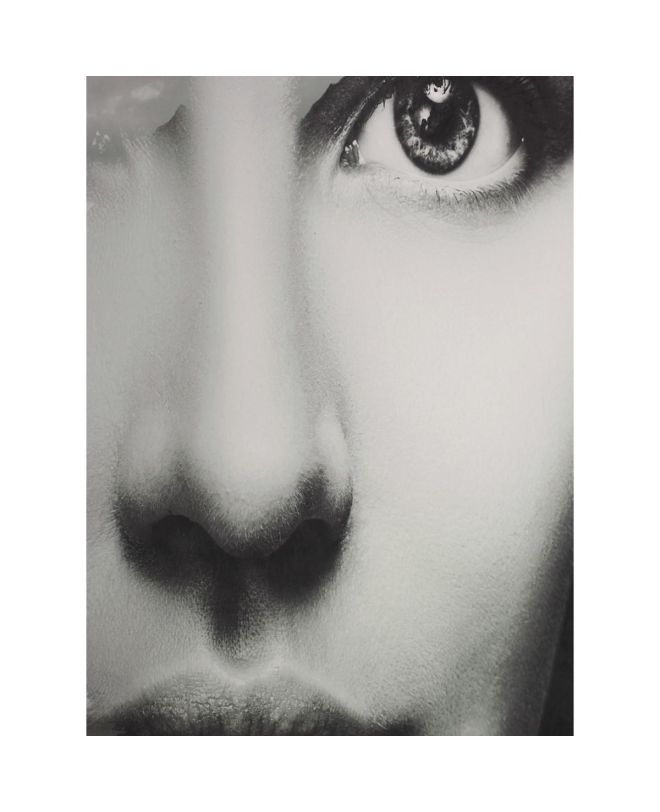 Διακοσμητικό Τοίχου Κρεμαστό Πρόσωπο Βουνό Μαύρο Βελούδο 146x110cm