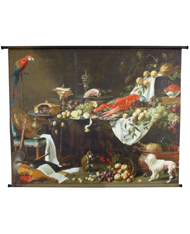 Διακοσμητικό Τοίχου Κρεμαστό Καφέ Βελούδο 146x110cm