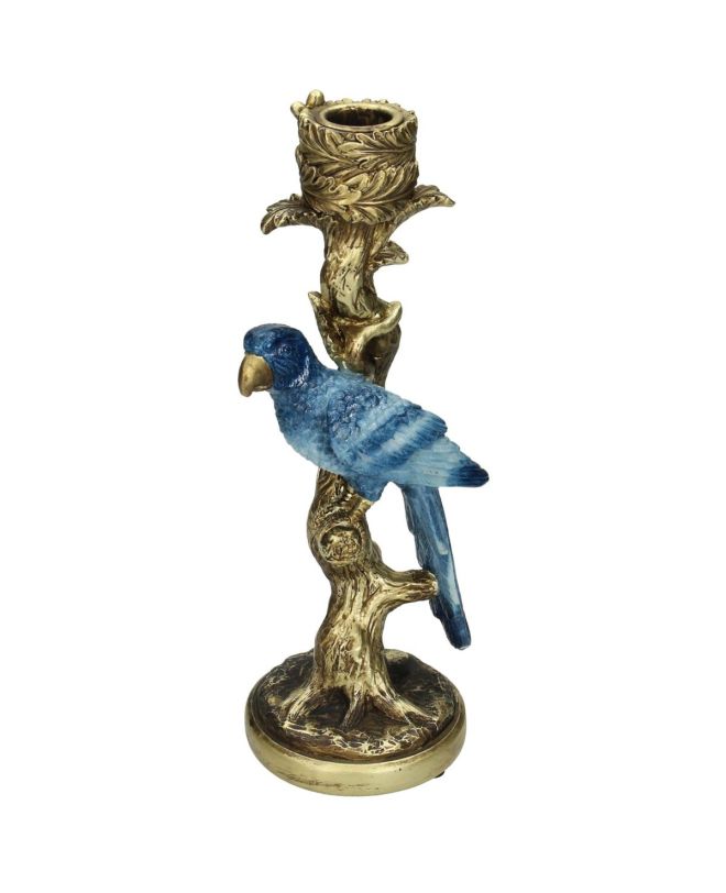 Κηροπήγιο ArteLibre Πουλί Μπλε Polyresin 10.5x9x25.5cm