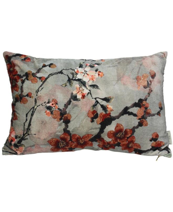 Μαξιλάρι Άνθισμα Φυσικό Βελούδο 40x60cm