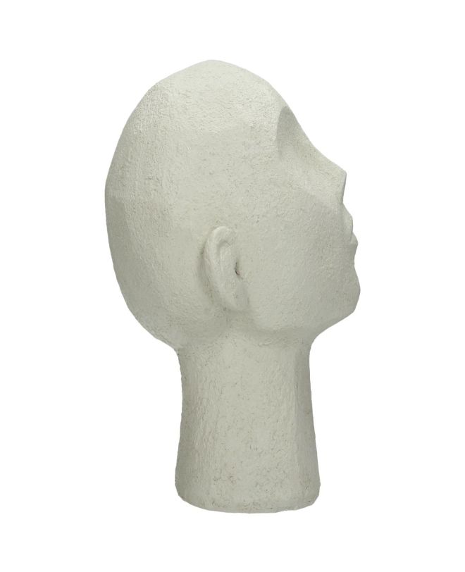 Διακοσμητικό Κεφάλι Λευκό Polyresin 18.5x16x22.8cm