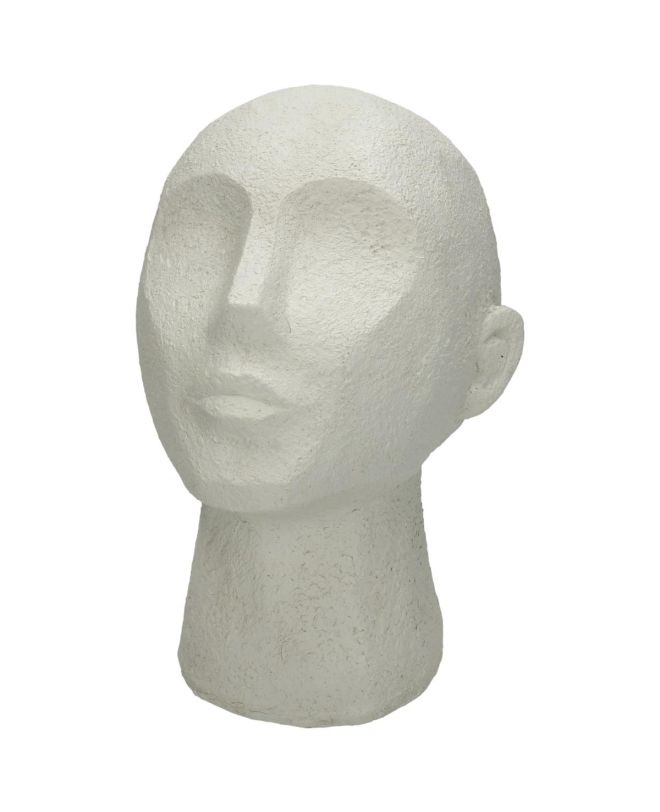 Διακοσμητικό Κεφάλι Λευκό Polyresin 18.5x16x22.8cm