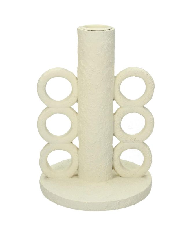 Κηροπήγιο ArteLibre Λευκό Polyresin 11x11x16cm