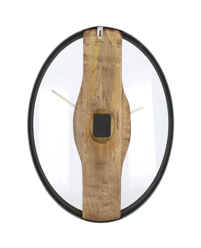 Ρολόι Τοίχου Μαύρο Μέταλλο 50x5x50cm