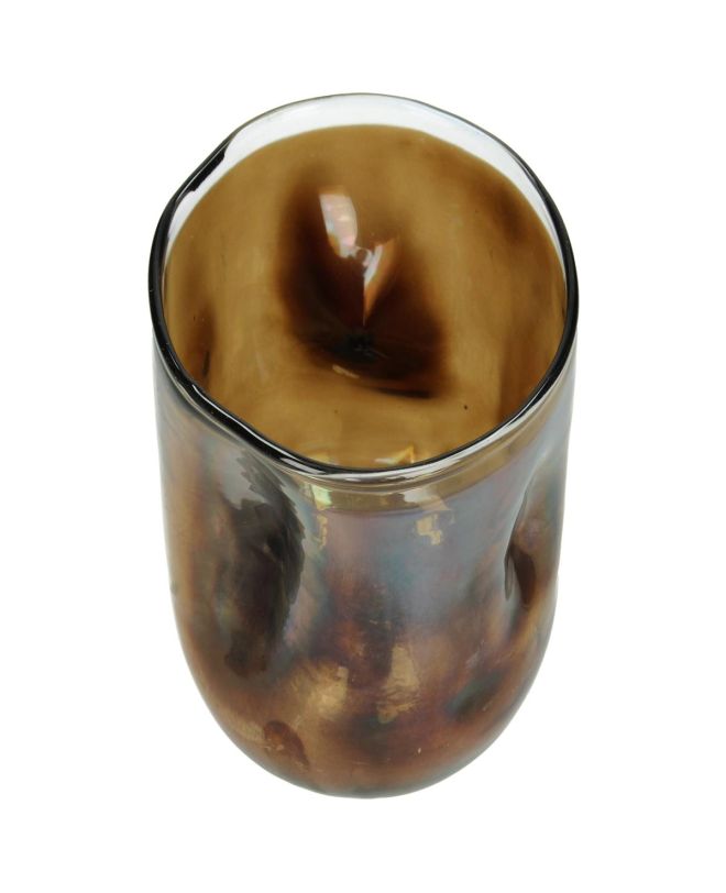 Κηροπήγιο ArteLibre Καφέ Γυαλί 14x14x14cm