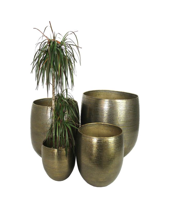 Κασπώ Μέταλλο Μπρονζέ 60x60x51cm Σετ 4Τμχ