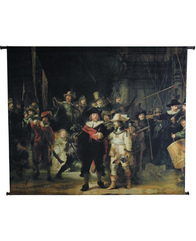 Διακοσμητικό Τοίχου Κρεμαστό Νυχτερινή Περίπολος Καφέ Βελούδο 146x110cm