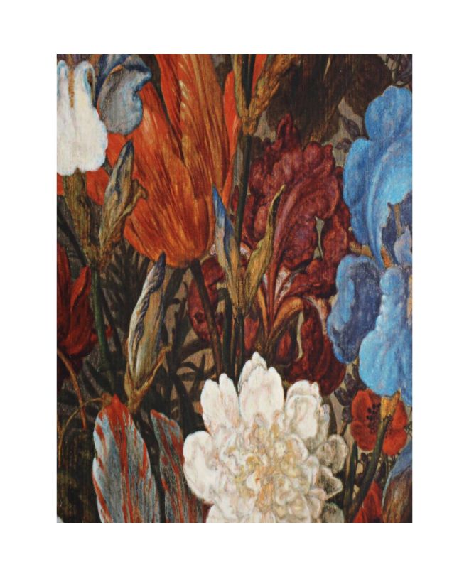 Διακοσμητικό Τοίχου Κρεμαστό Λουλούδια Πολύχρωμο Βελούδο 105x136cm