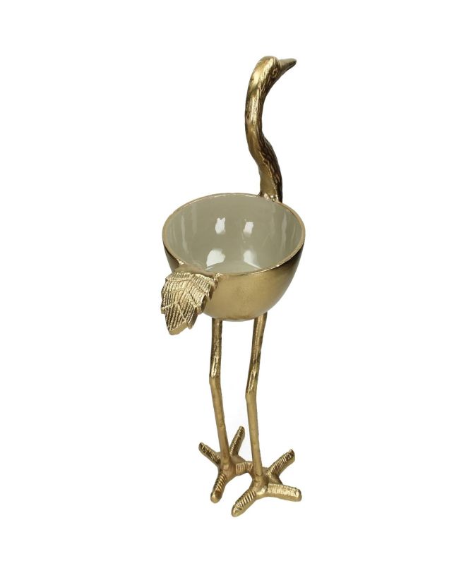 Μπολ Φλαμίνγκο Χρυσό Αλουμίνιο 31x17.2x46.5cm
