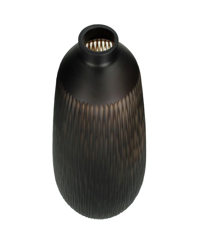 Βάζο Καφέ Γυαλί 22x22x32cm