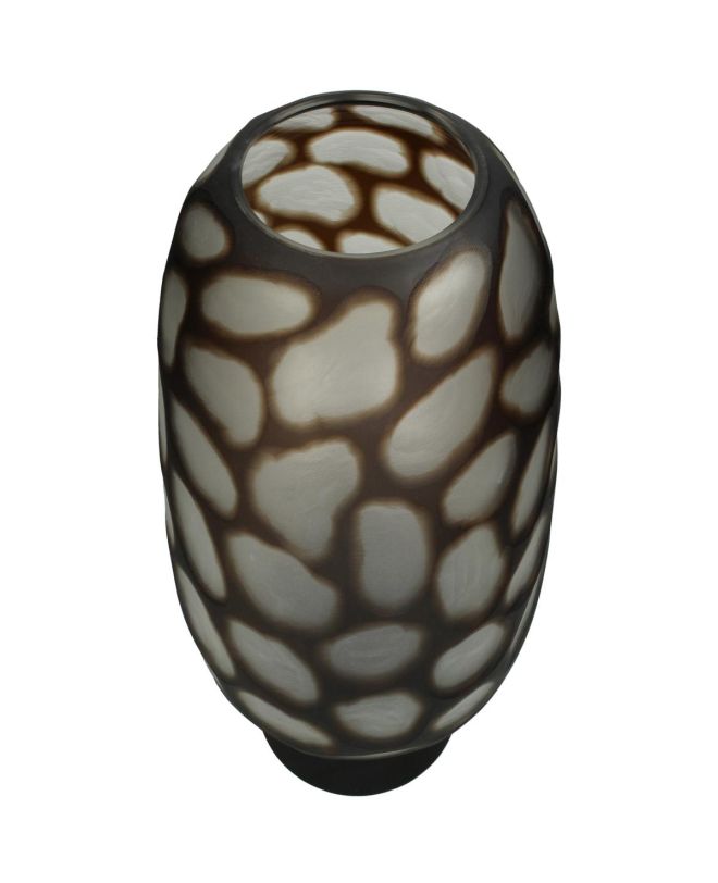 Βάζο Καφέ Γυαλί 24x24x31cm