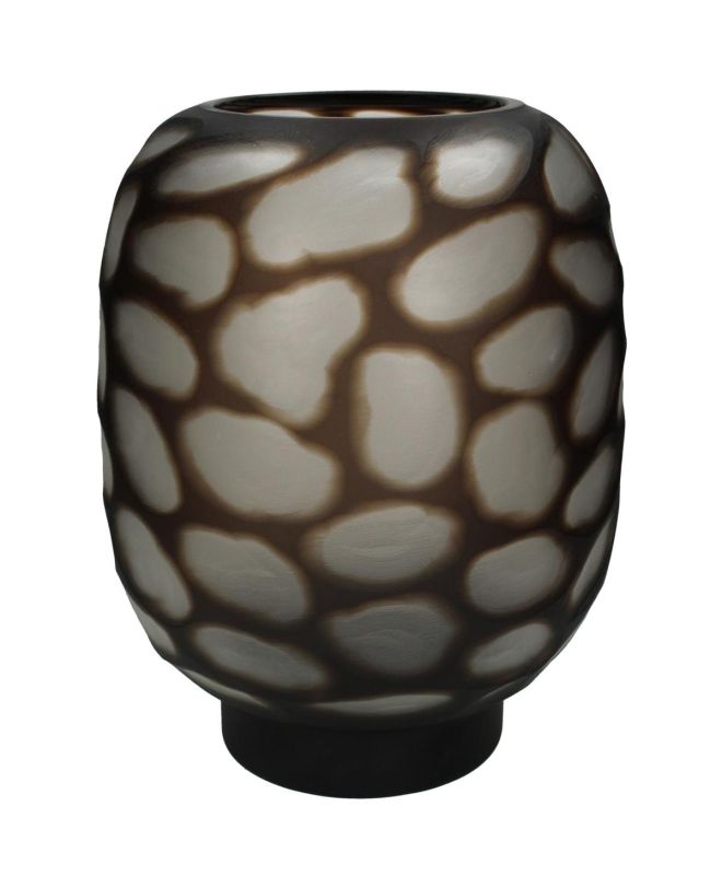 Βάζο Καφέ Γυαλί 24x24x31cm