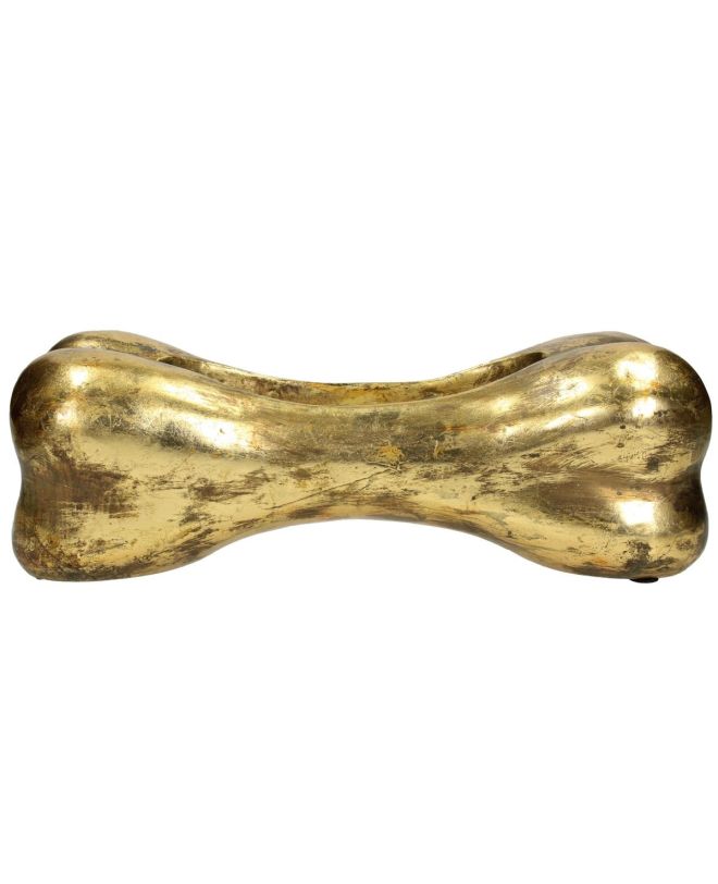 Κασπώ Κόκκαλο Σκύλου Χρυσό Polyresin 36.4x14x12cm