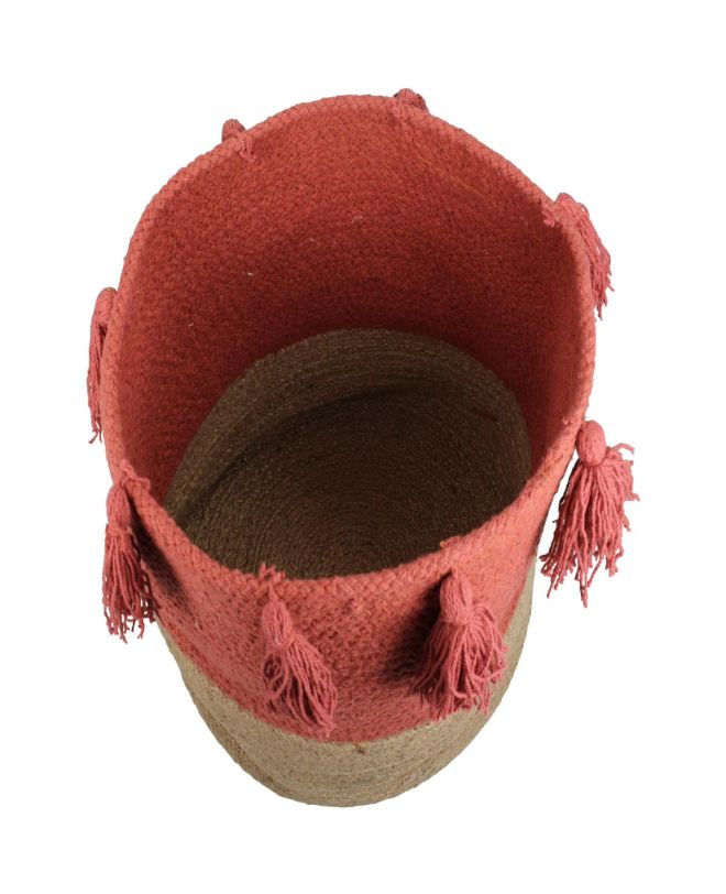 Καλάθι ArteLibre Κοραλί Βαμβακερό 25x25x25cm Σετ 3Τμχ