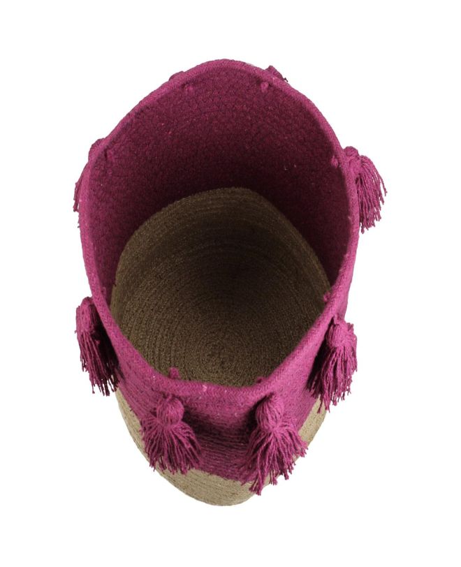 Καλάθι ArteLibre Μοβ Βαμβακερό 25x25x25cm Σετ 3Τμχ