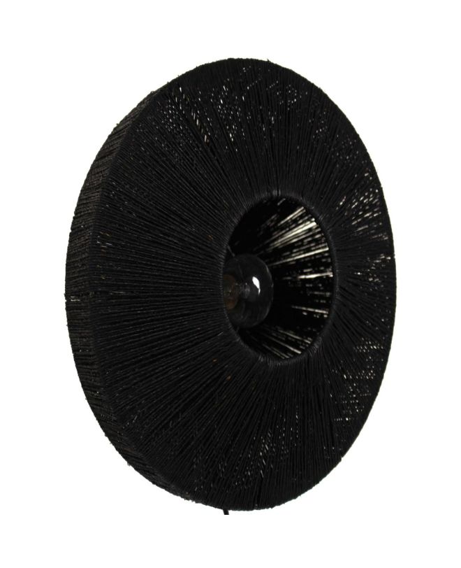 Φωτιστικό Τοίχου Μαύρο Γιούτα 32x20x32cm