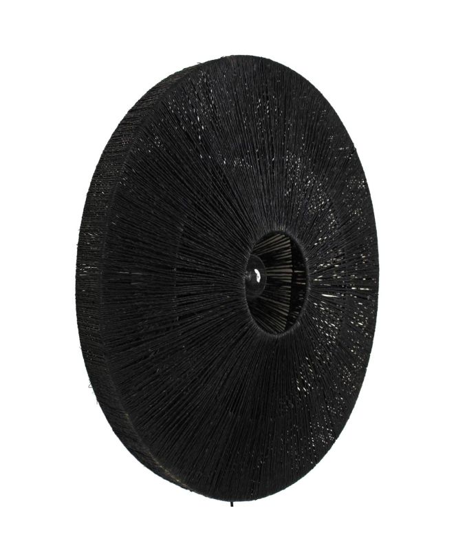 Φωτιστικό Τοίχου Μαύρο Γιούτα 52x20x52cm