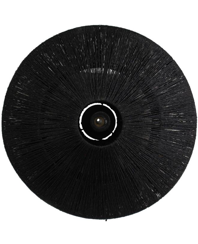 Φωτιστικό Τοίχου Μαύρο Γιούτα 52x20x52cm