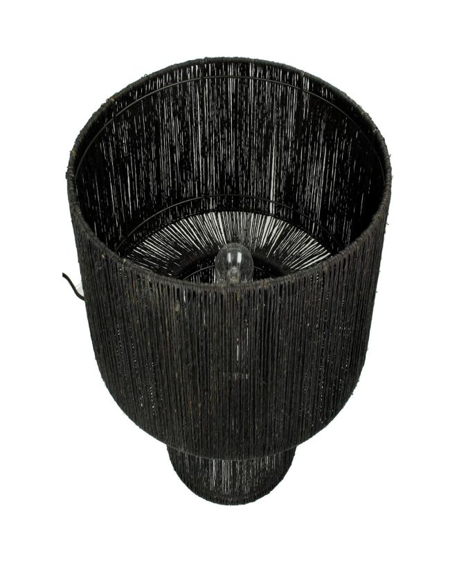 Επιτραπέζιο Φωτιστικό Μαύρο Γιούτα 40x40x42cm